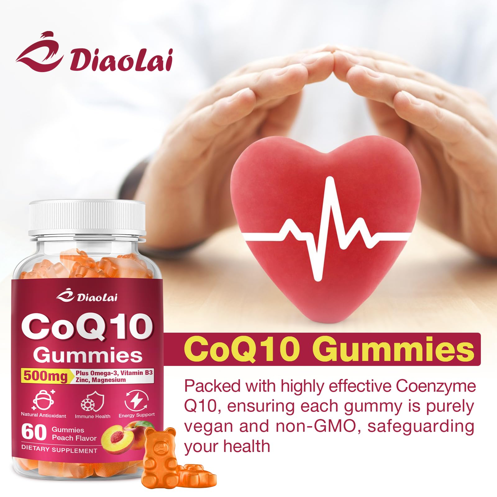 DIAOLAI CoQ10 Gummies 500mg nutritional information