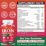 DIAOLAI Iron Gummies natural strawberry flavour
