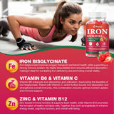 DIAOLAI Iron Gummies showing serving size of 2 gummies
