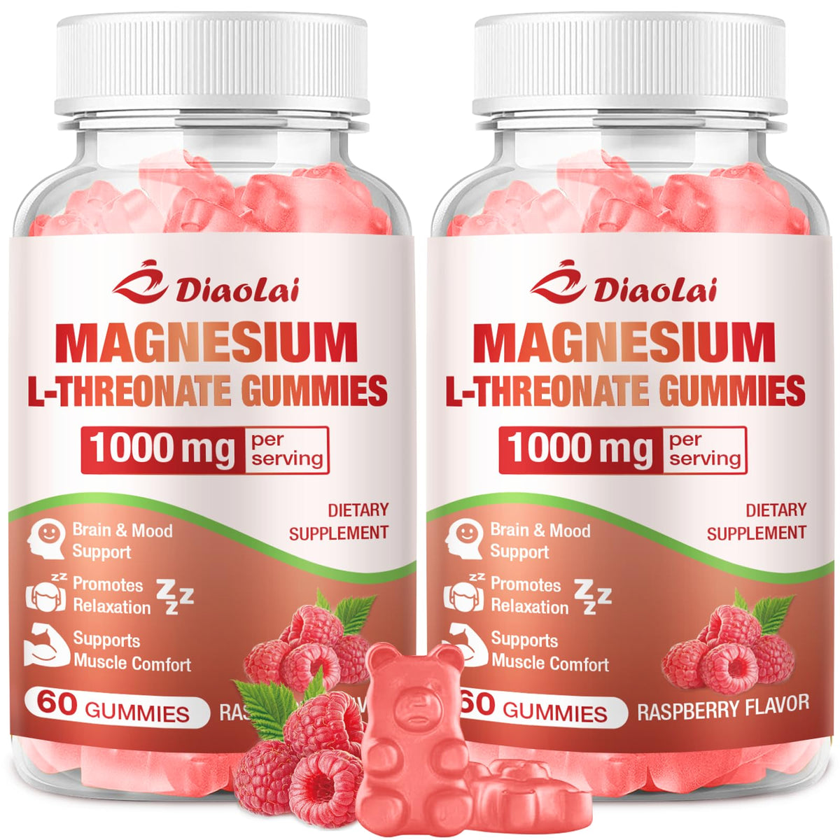 DIAOLAI Magnesium L-Threonate Gummies 340g front view