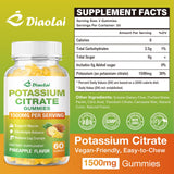 DIAOLAI Potassium Citrate Gummies 1500mg bottle side view