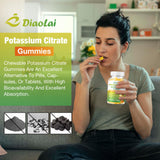 DIAOLAI Potassium Citrate Gummies 1500mg on a wooden table