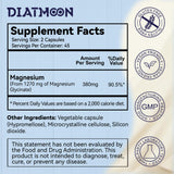 DIATMOON Magnesium Glycinate Capsules side view showing dosage