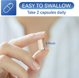 DIATMOON Magnesium Glycinate Capsules with a glass of water