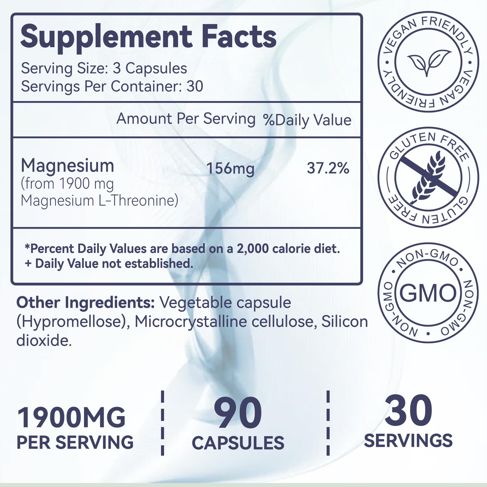DIATMOON Magnesium L-Threonine Capsules on a wooden table