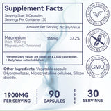 DIATMOON Magnesium L-Threonine Capsules on a wooden table