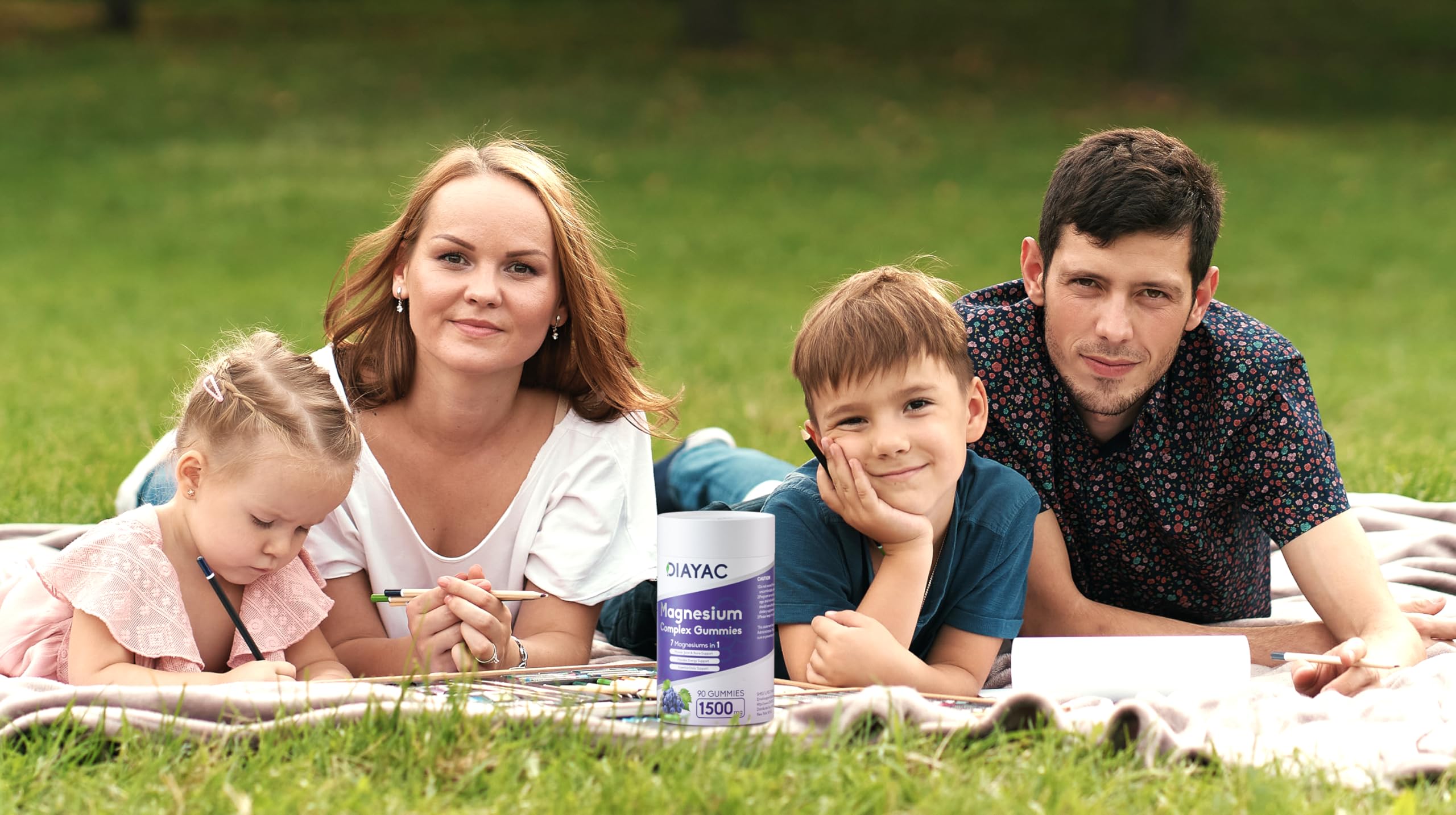 DIAYAC Magnesium Chewable Gummies bottle with gummies