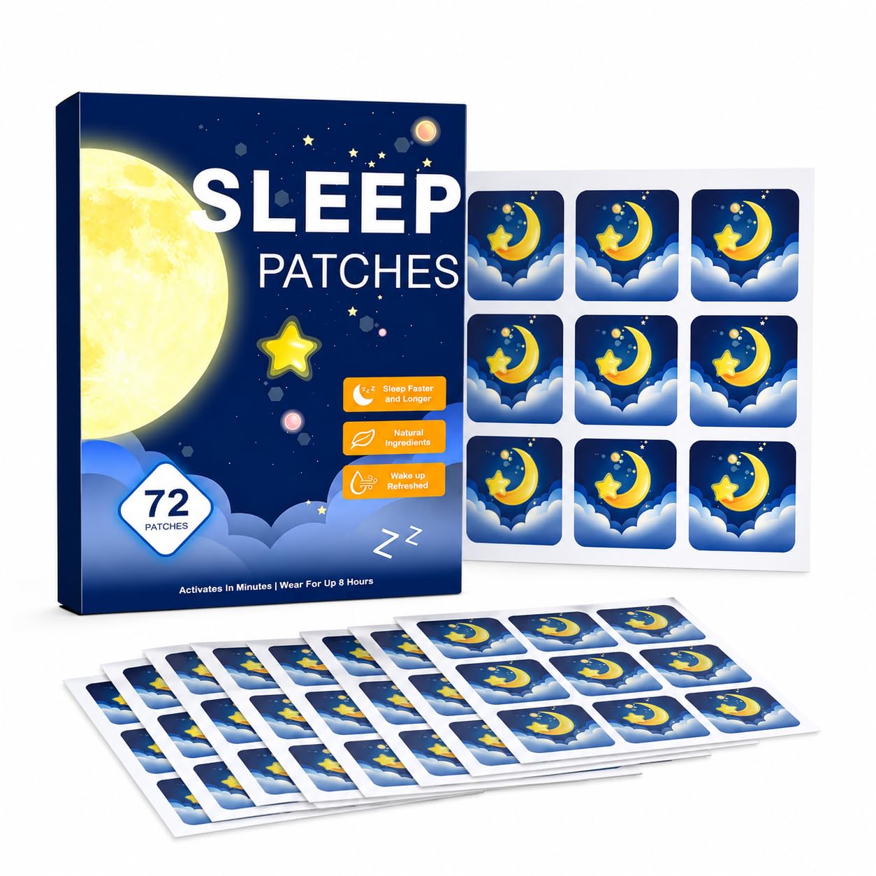 Diehous Sleep Patches 72 Pcs front view