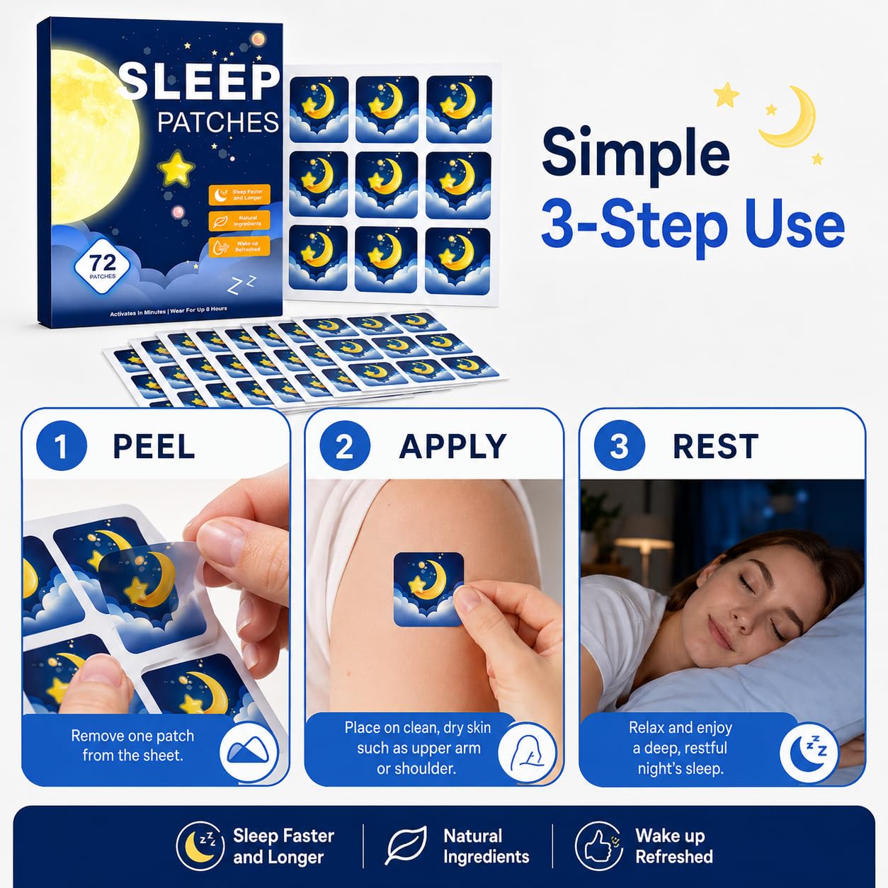 Diehous Sleep Patches in travel bag