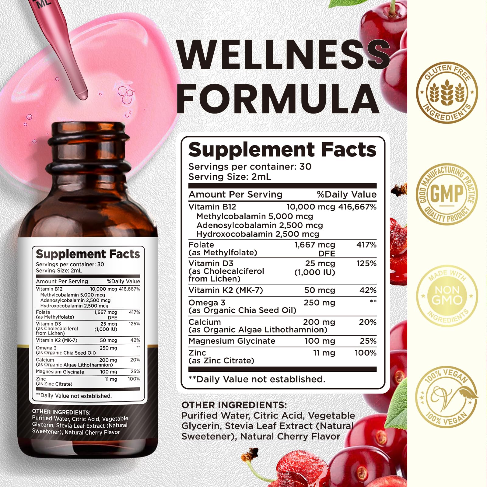 dilib B12 Complex Liquid Drops dosage dropper close-up