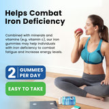 dilib Iron Supplement Gummies back view with ingredients list
