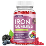 dilib Iron Supplement Gummies front view with mixed berry flavour