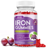 dilib Iron Supplement Gummies front view with packaging