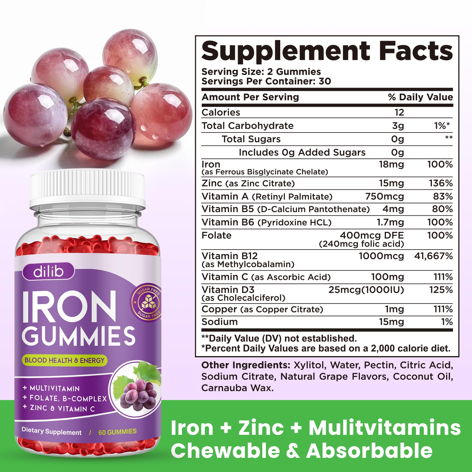 dilib Iron Supplement Gummies in a lifestyle setting
