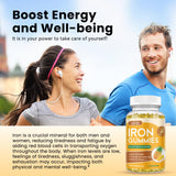dilib Iron Supplement Gummies on a wooden table