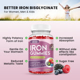 dilib Iron Supplement Gummies packaging showing nutritional information