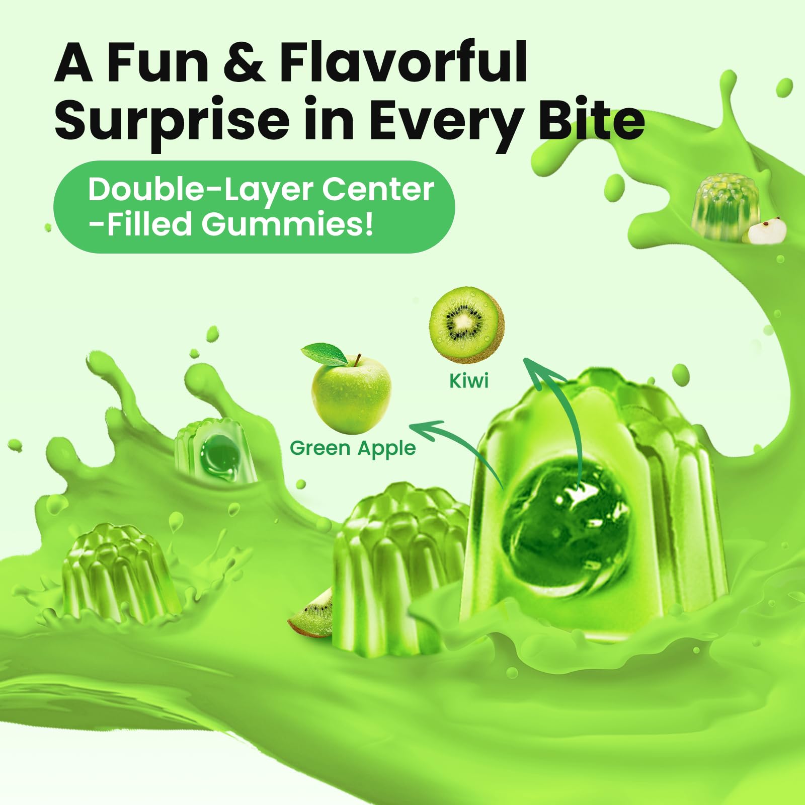 dilib Iron Supplement Gummies side view of packaging