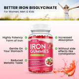 dilib Iron Supplement Gummies strawberry flavour close-up