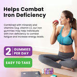 dilib Iron Supplement Gummies with a measuring spoon for dosage