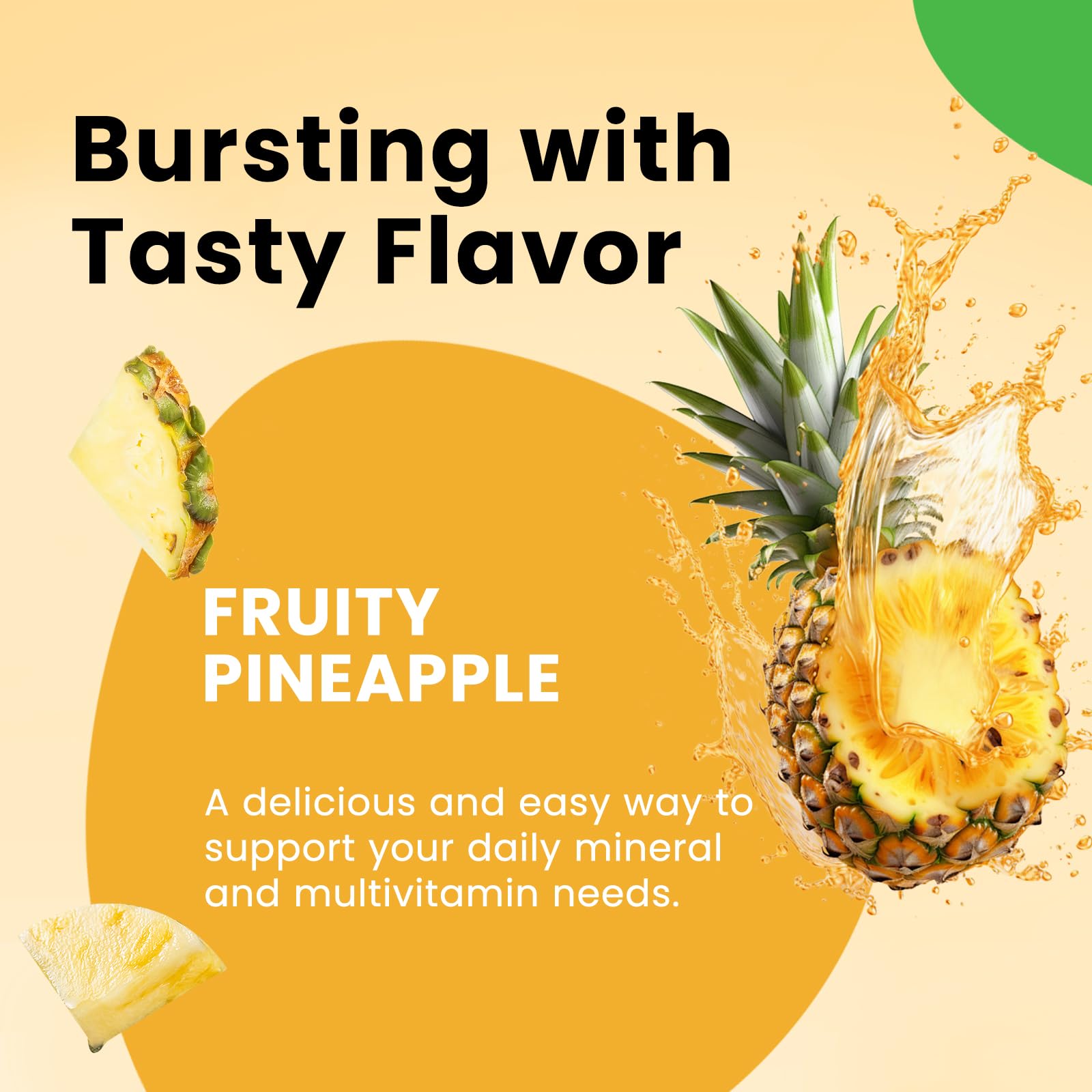 dilib Iron Supplement Gummies with fresh pineapple