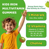 dilib Kids Iron Gummies green apple flavour close-up