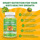 dilib Kids Iron Gummies kiwi flavour close-up