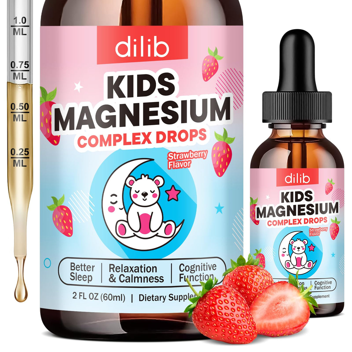 dilib Kids Magnesium Glycinate Liquid Supplement front view