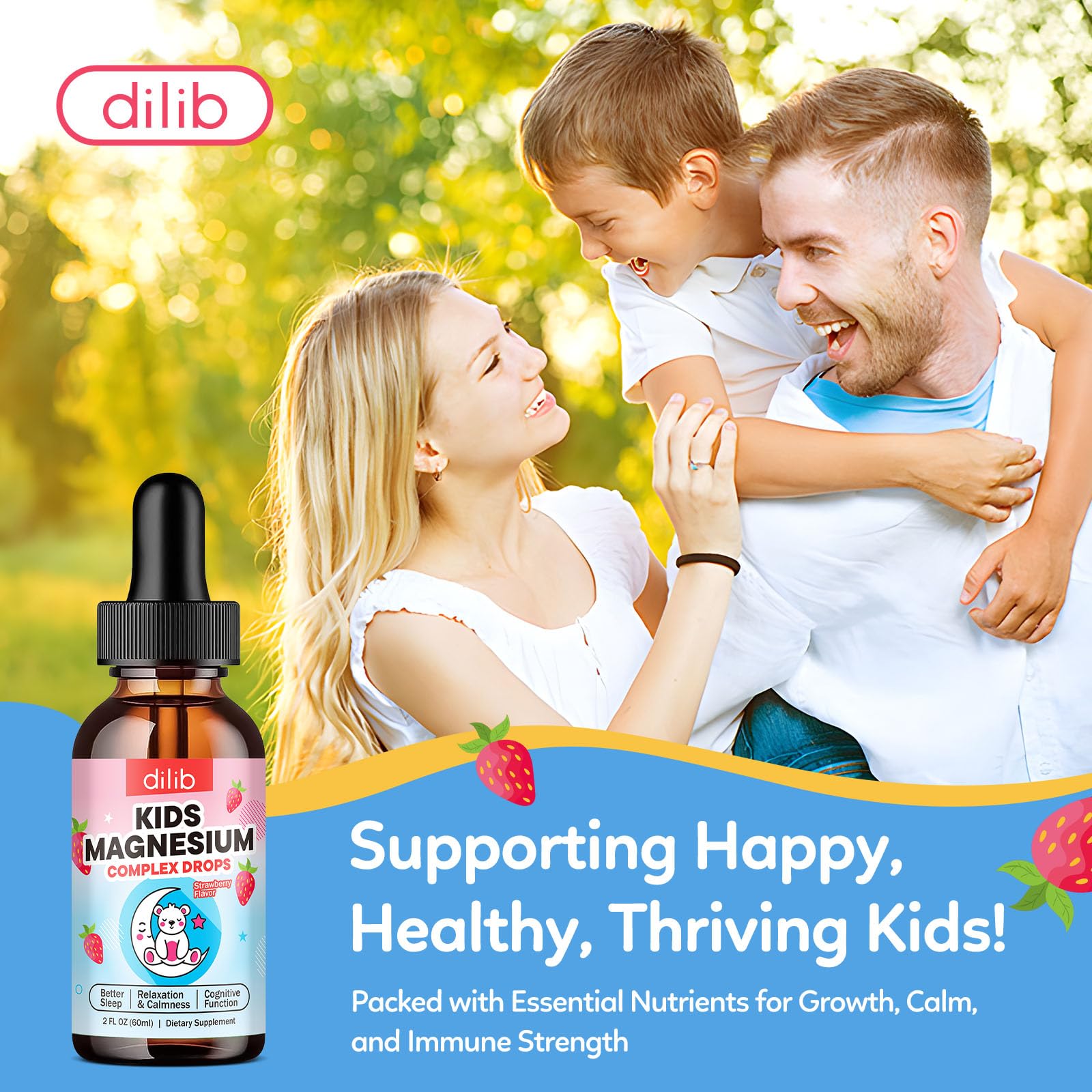 dilib Kids Magnesium Glycinate Liquid Supplement packaging details