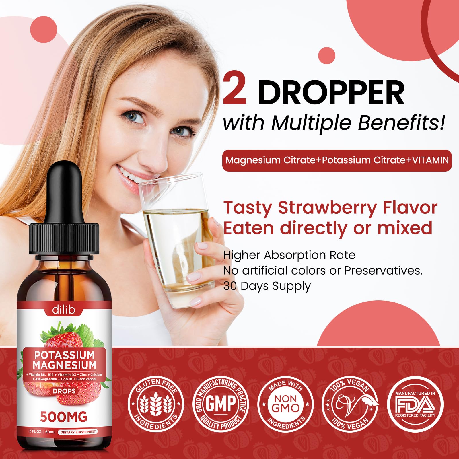 dilib Liquid Magnesium Potassium Drops 500mg lifestyle scene