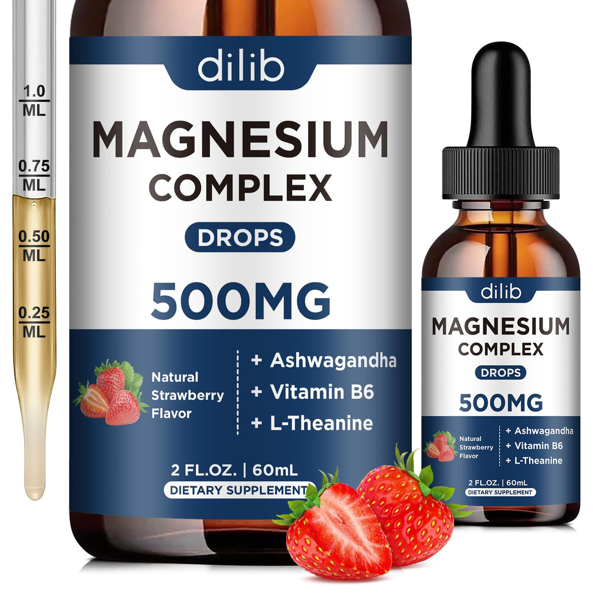 dilib Liquid Magnesium Supplement 500mg front view