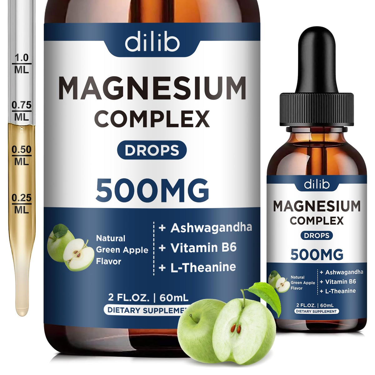 dilib Liquid Magnesium Supplement 500mg front view