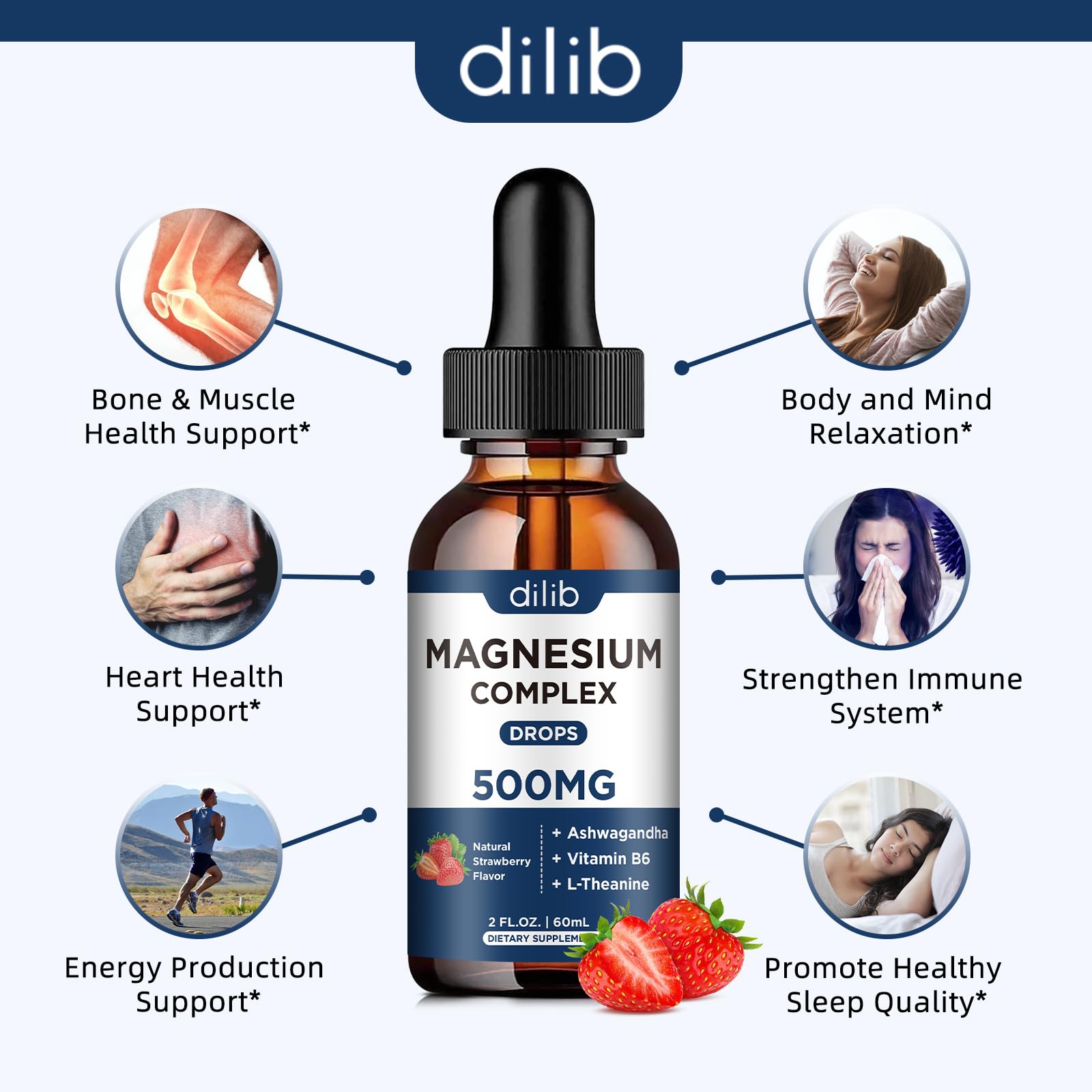 dilib Liquid Magnesium Supplement 500mg packaging