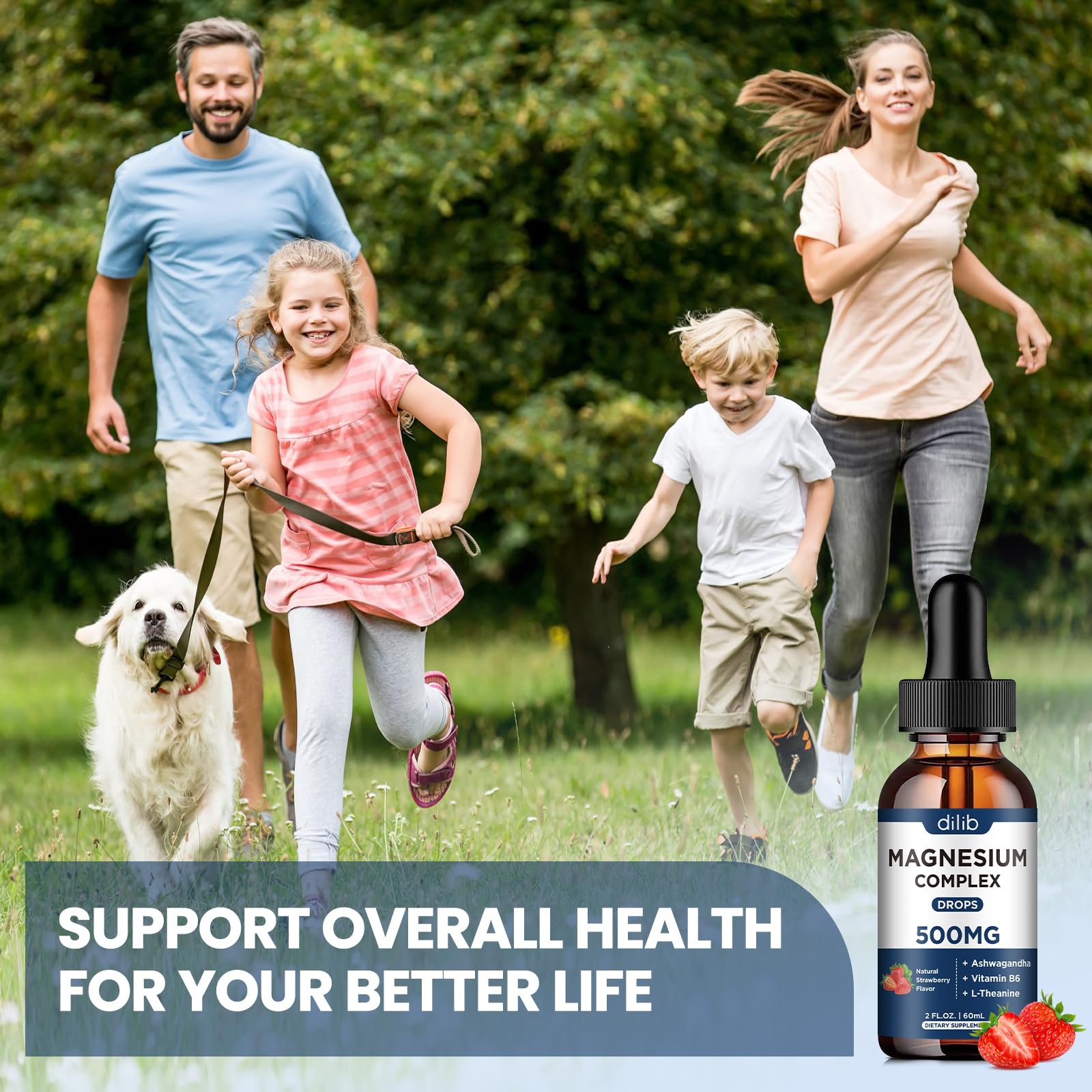 dilib Liquid Magnesium Supplement on a kitchen counter