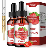 dilib Liquid Potassium Magnesium Drops front view with strawberry flavour