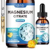 dilib Magnesium Citrate Liquid Drops 500mg front view with pineapple flavour
