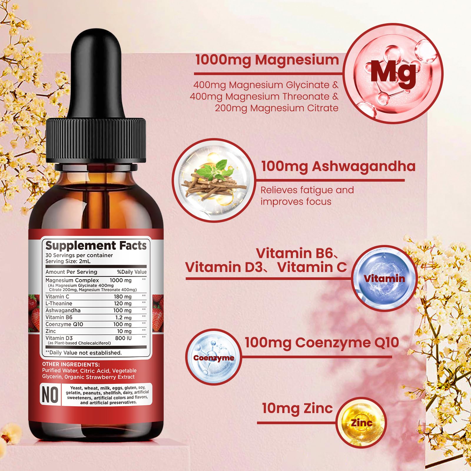 dilib Magnesium Drops 400mg bottle side view