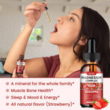 dilib Magnesium Drops 400mg with fresh strawberries