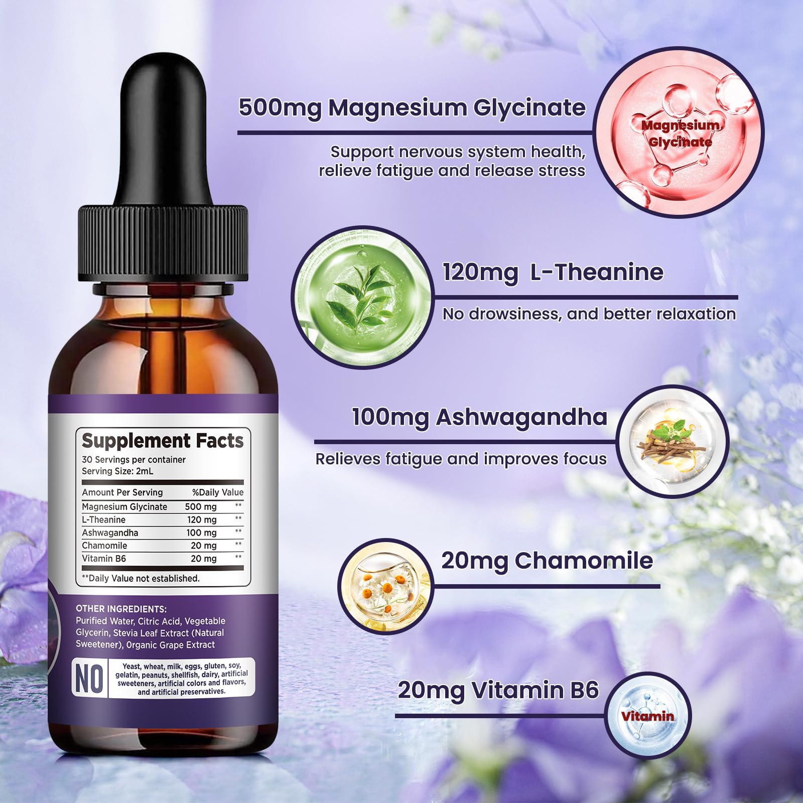 dilib Magnesium Glycinate Drops 500mg ingredients list