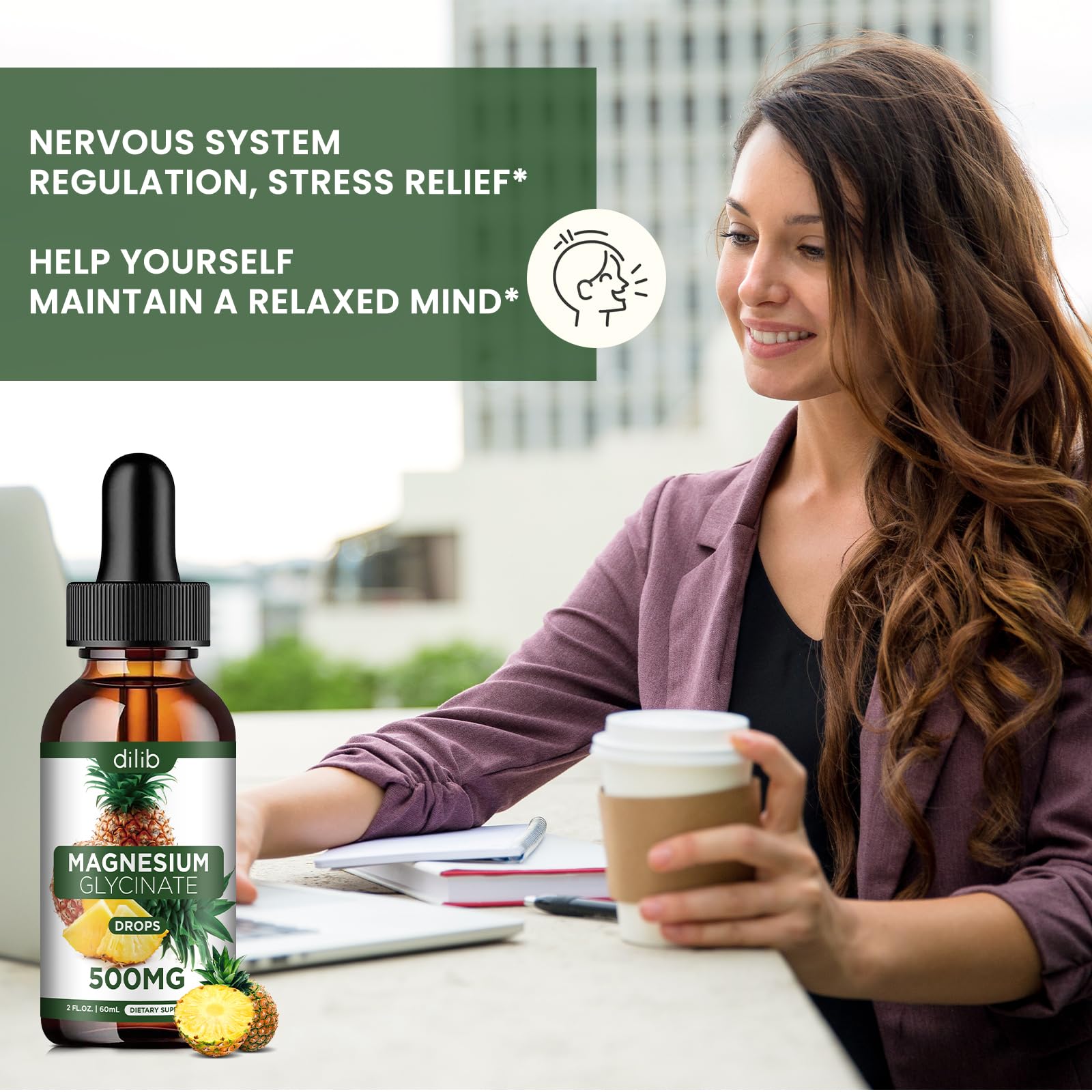 dilib Magnesium Glycinate Drops 500mg nutritional information