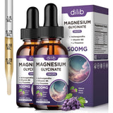 dilib Magnesium Glycinate Drops bottle front view with grape flavour