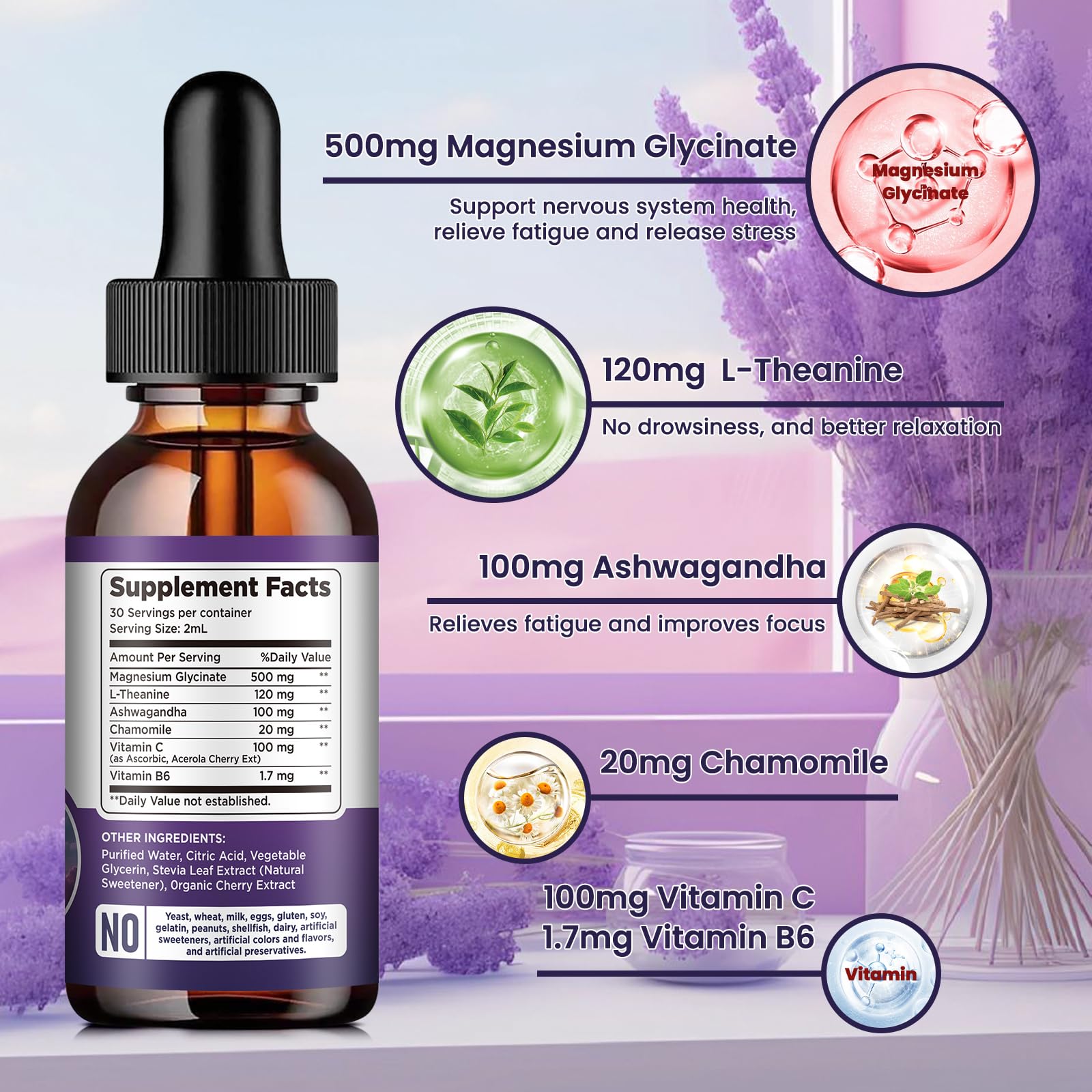 dilib Magnesium Glycinate Drops packaging with cherry flavour