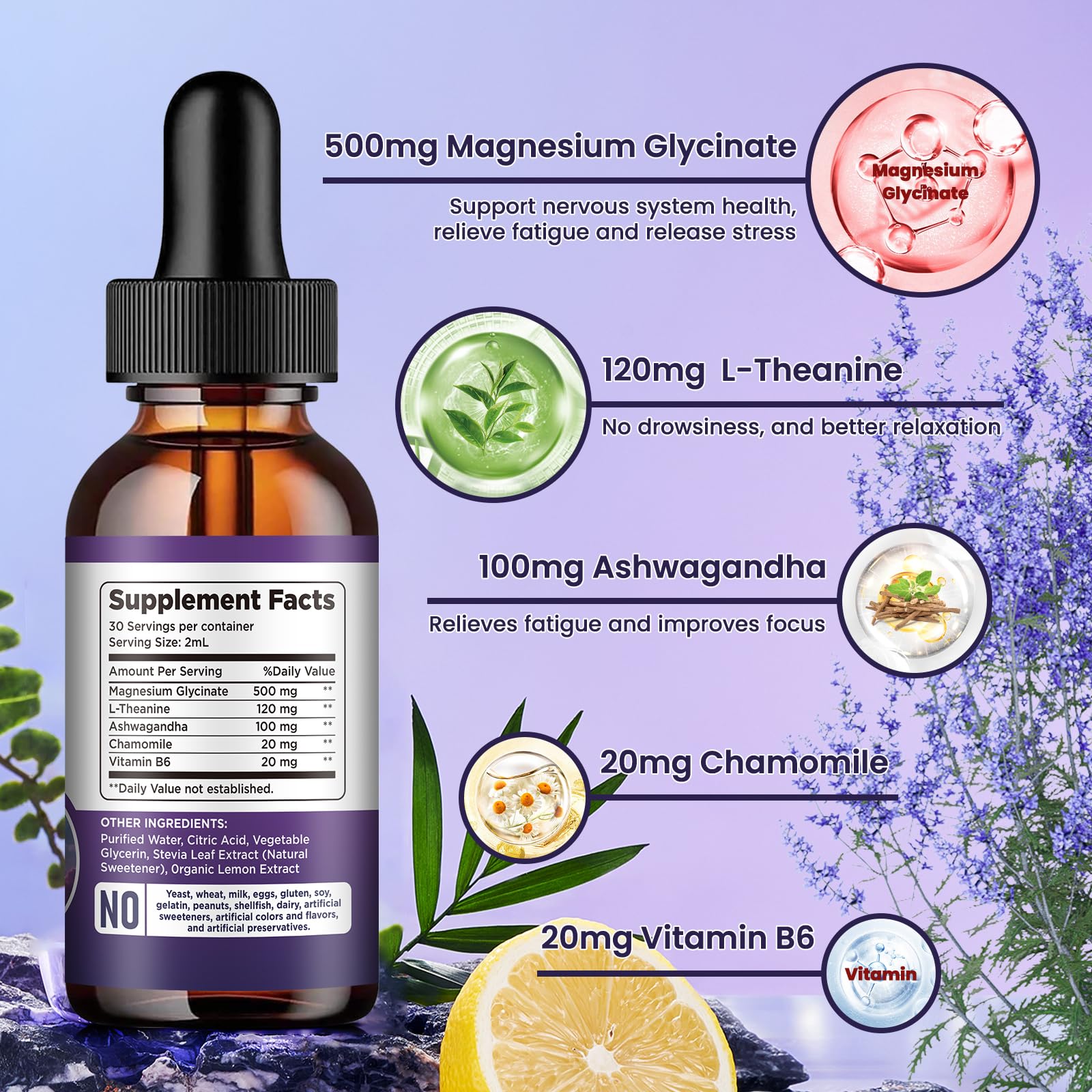 dilib Magnesium Glycinate Drops with lemon flavour
