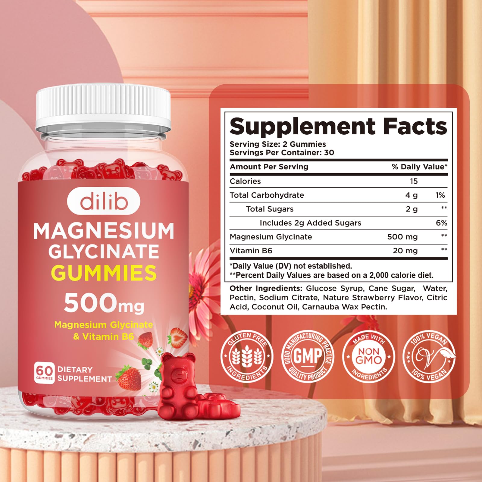 dilib Magnesium Glycinate Gummies 500mg lifestyle scene