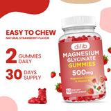 dilib Magnesium Glycinate Gummies 500mg on a wooden table