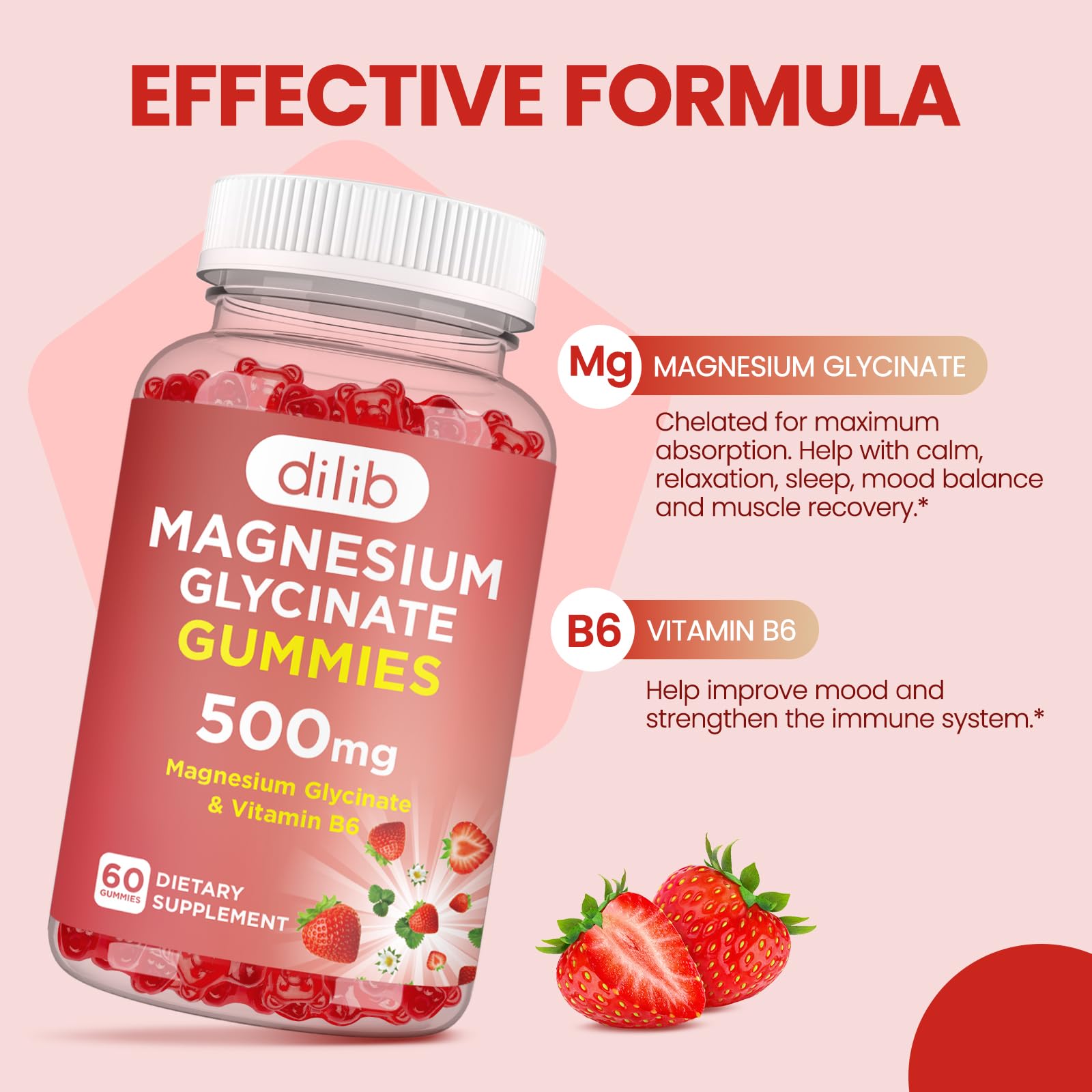 dilib Magnesium Glycinate Gummies 500mg packaging