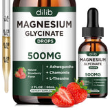 dilib Magnesium Glycinate Liquid Supplement 500mg front view