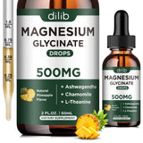 dilib Magnesium Glycinate Liquid Supplement 500mg front view