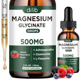 dilib Magnesium Glycinate Liquid Supplement 500mg front view