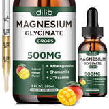 dilib Magnesium Glycinate Liquid Supplement 500mg front view