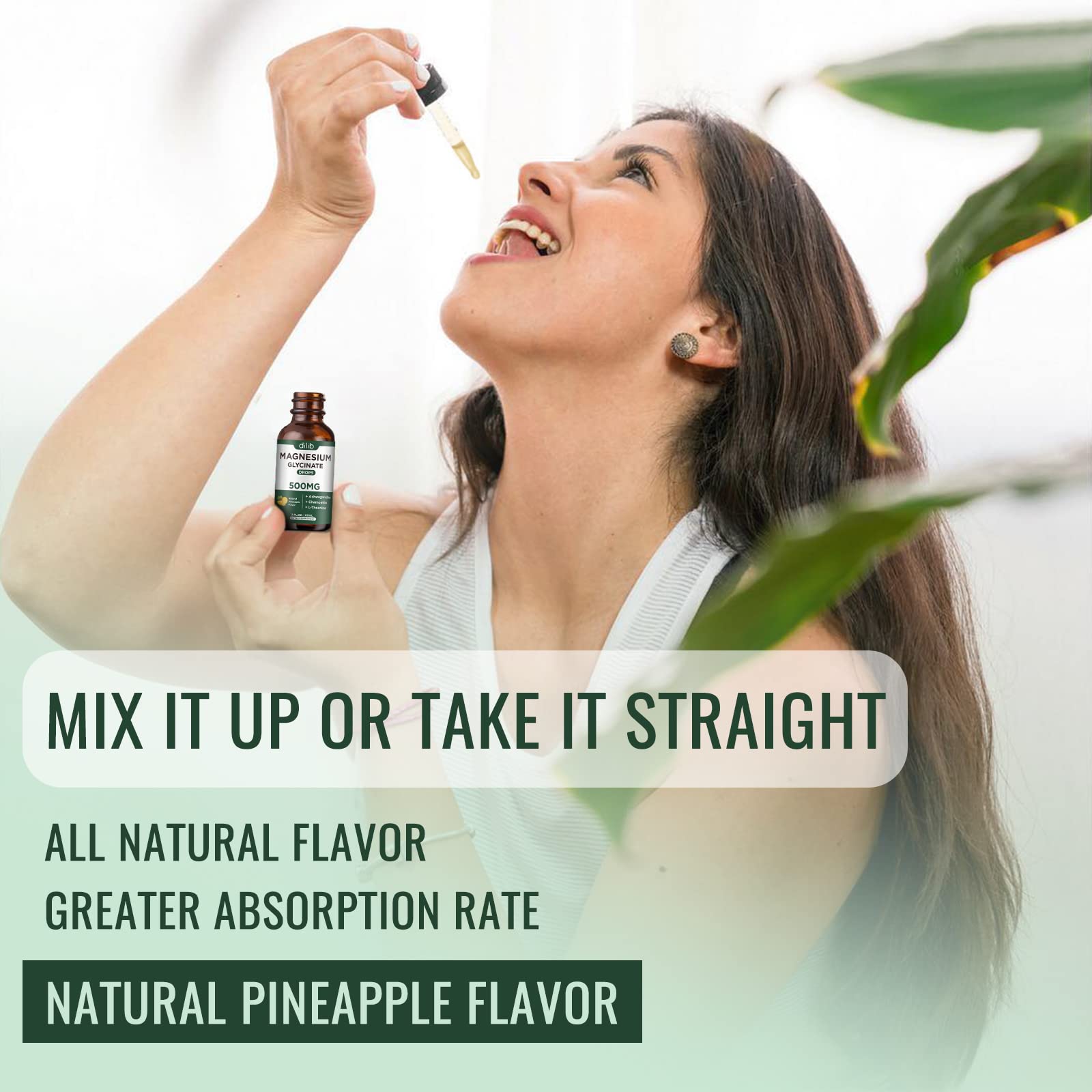 dilib Magnesium Glycinate Liquid Supplement 500mg lifestyle shot